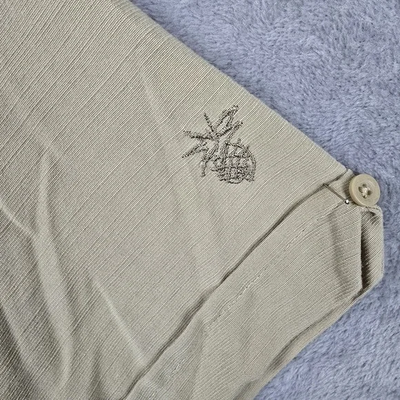 Cubavera Mens Tan Short Sleeve Button Down Camp Shirt Piping Size S RN37763 - Picture 6 of 11